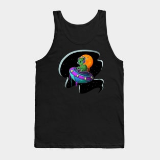 Alien Ufo in Space Dj Tank Top